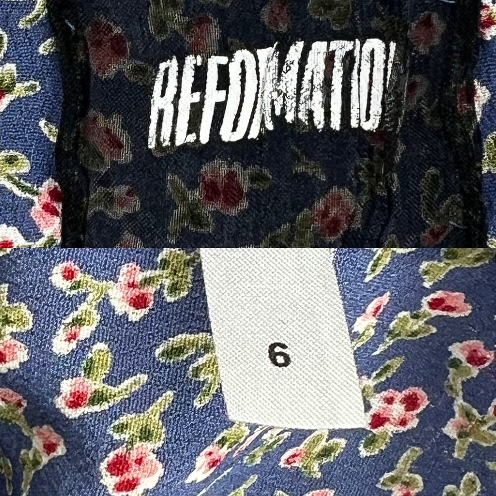 Reformation Eugenia Ditzy Floral Crop Top Blouse size 6 - Picture 12 of 13